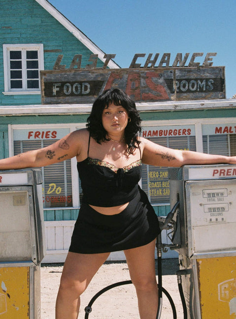 product Princess Polly Sleeveless Cowl  Sarella Bustier Top Black Curve