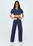 product Princess Polly High Waisted  Pioneer Straight Leg Jeans Denim