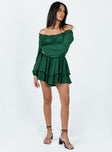 Long sleeve romper Soft textured material Shirred waistband Ruffle detailing Elasticated neckline & cuffs Can be worn on or off the shoulder Good stretch  Fully lined