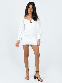 product Princess Polly Crew Neck  First Move Mini Dress White