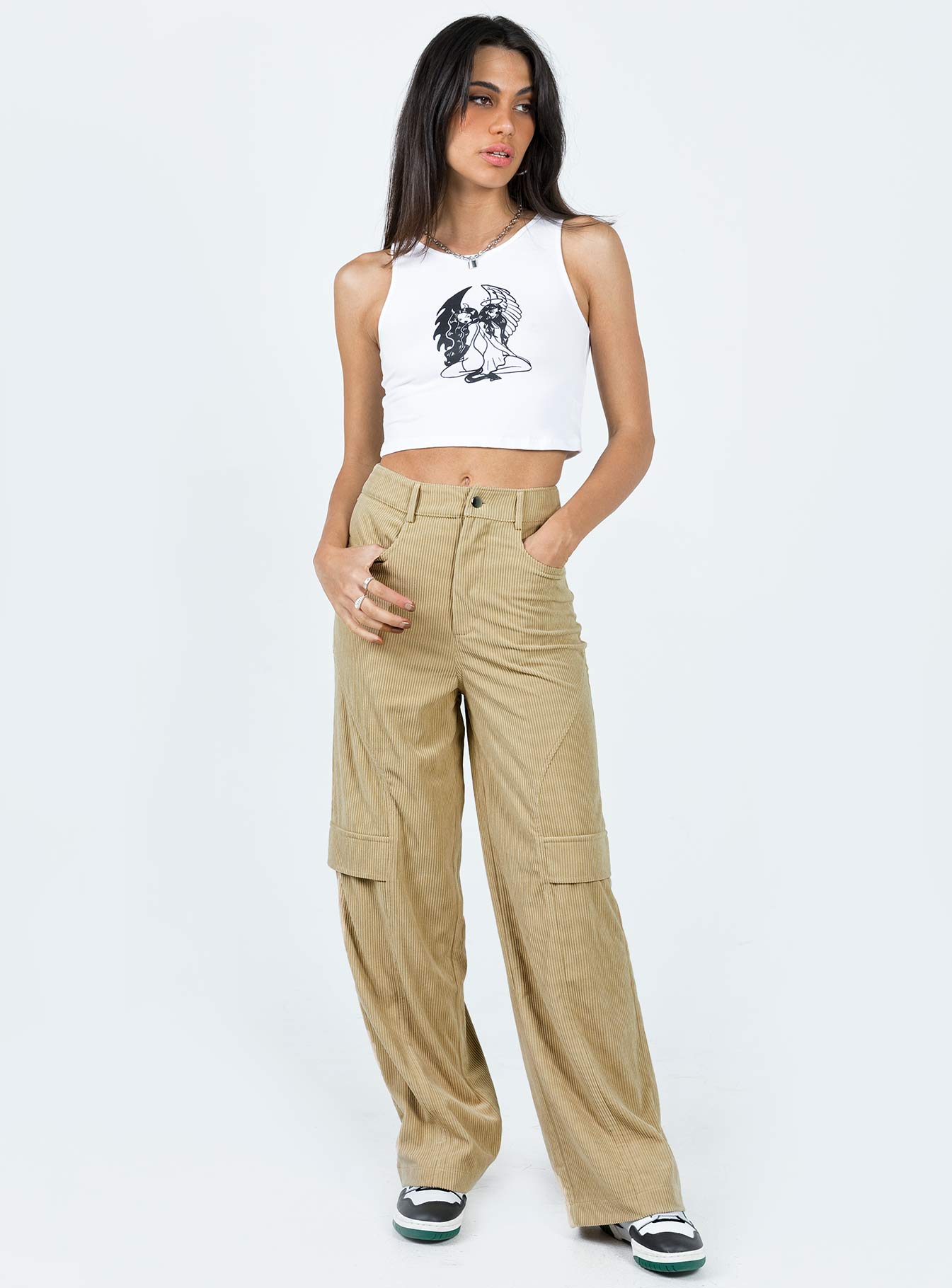 product Princess Polly  City Loop Cord Pants Beige