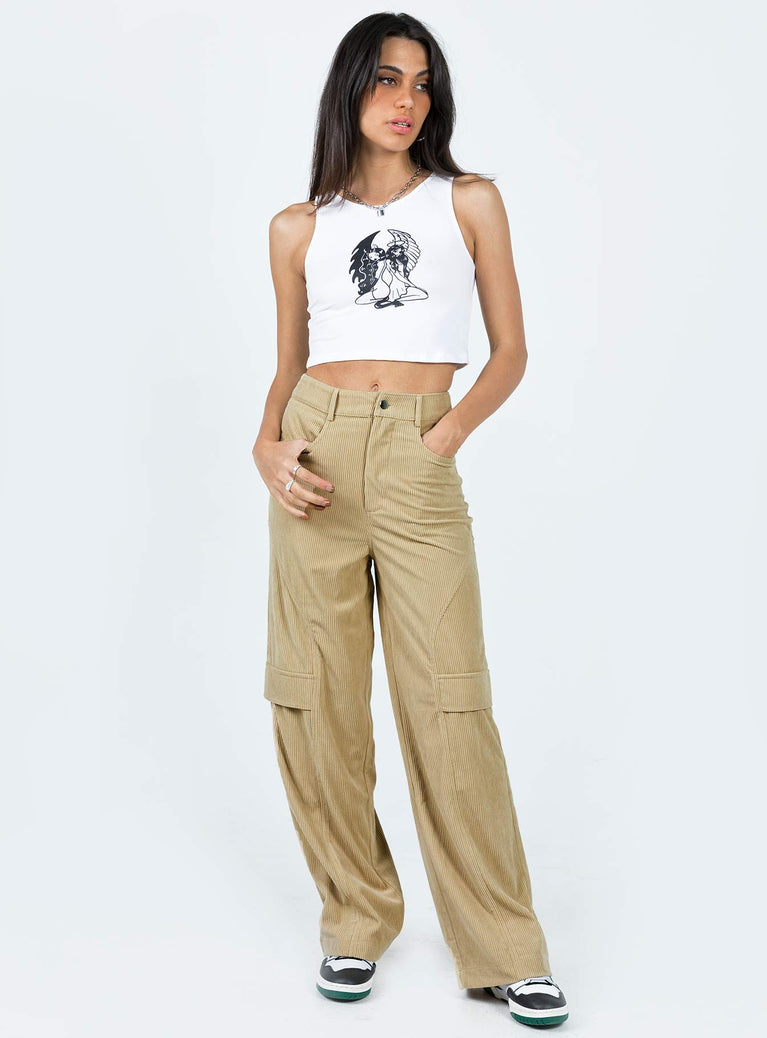 product Princess Polly  City Loop Cord Pants Beige