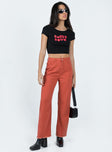 product Princess Polly Mid Rise  Kalinda Denim Jeans Red