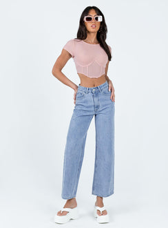 product Princess Polly High Waisted  Denver Denim Jeans Mid Wash