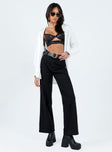 product Princess Polly High Waisted  Tari Wide Leg Jeans Black