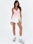 product Princess Polly Sleeveless Sweetheart  Hearts Flutter Top Pink