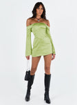 product Princess Polly Asymmetric Neckline  Mayla Corset Mini Dress Green