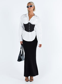 product Princess Polly Full Sleeves Crew Neck  Rosina Underbust Corset Black