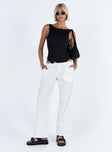 Princess Polly high-rise  Tarves Pants White