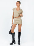 product Saddle Knit Mini Skirt Beige Princess Polly  Mini Skirts 