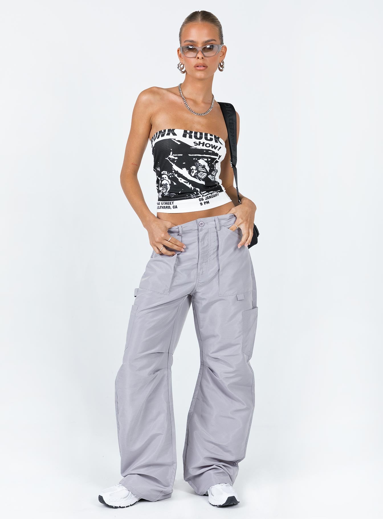product Princess Polly High Waisted Pants  Miami Vice Pant Grey