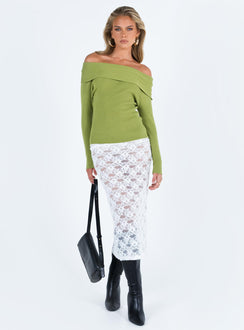 Kaiza Sweater Green Princess Polly  Cropped 