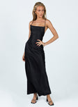 Princess Polly Square Neck  Celena Maxi Dress Black