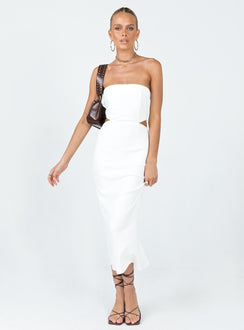 product Princess Polly Asymmetric Neckline  Maira Midi Dress White