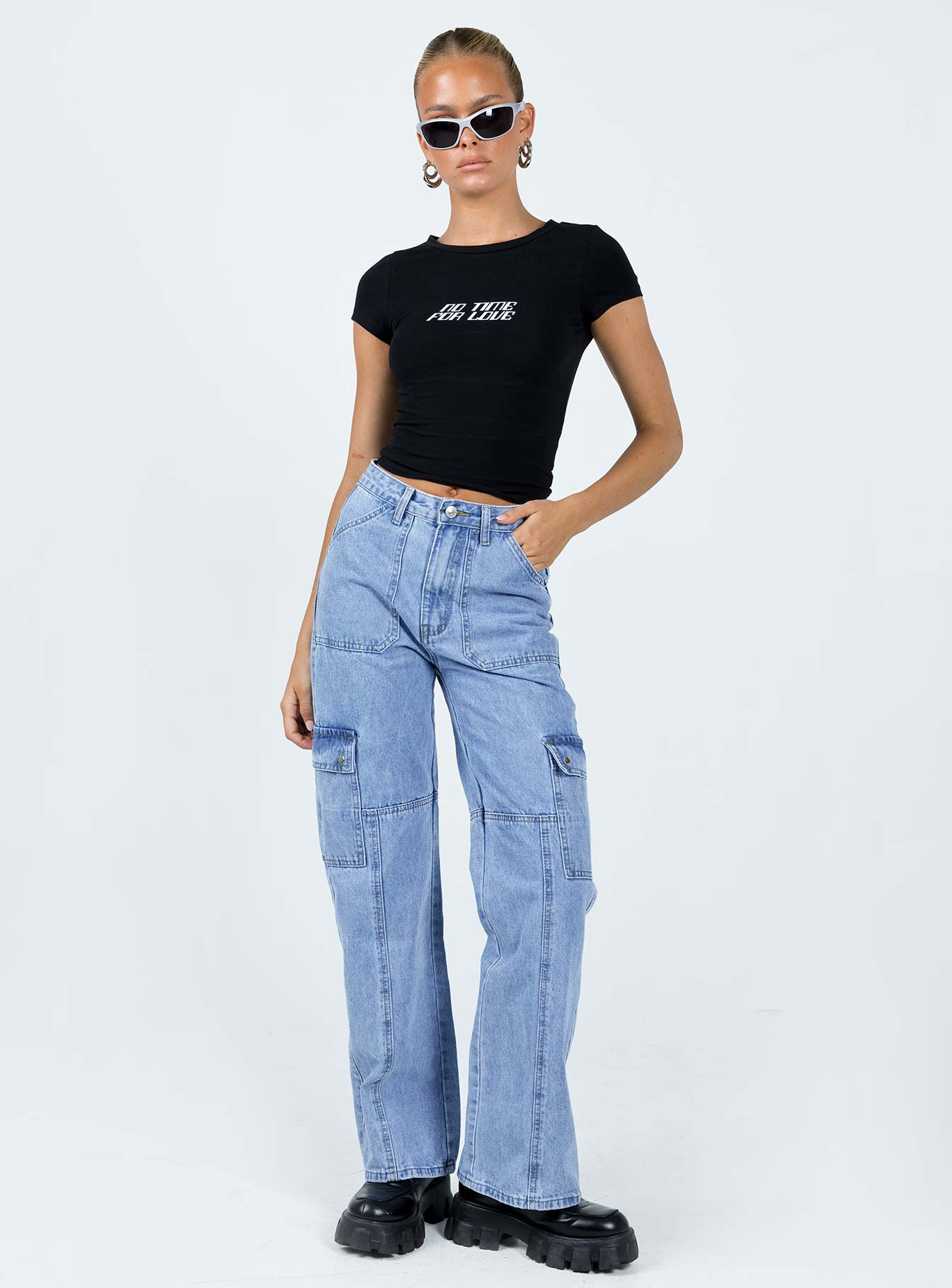 product Princess Polly  No Time For Love Tee Black