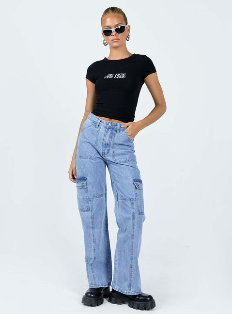 product Princess Polly  No Time For Love Tee Black