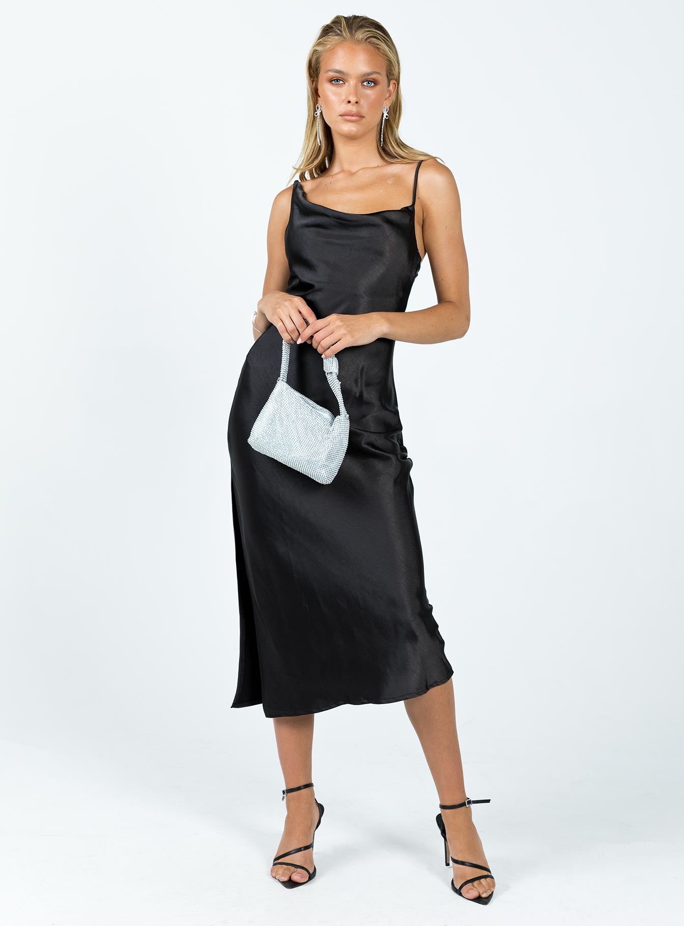 product Princess Polly Crew Neck  Zamora Midi Dress Black