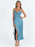 product Princess Polly Asymmetric Neckline  Walk The Line Midi Dress Blue