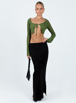 product Princess Polly Full Sleeves Scoop Neck  Eydie Long Sleeve Top Khaki