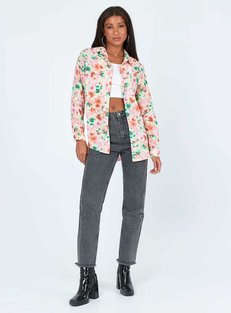 Princess Polly  Jaelin Shirt Floral Multi