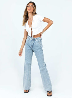 product Princess Polly Short Sleeves V-Neck  Vidalli Top White