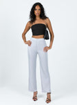 Princess Polly high-rise  Croft Pants Silver Glitter