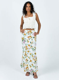 product Thyme Maxi Skirt White Floral Princess Polly  Maxi 
