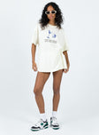 product Princess Polly Half Sleeves Crew Neck  More Than Friends Oversized Top Off White