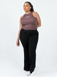 front view of model wearing Princess Polly The Rikki Pants Curve 