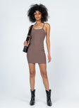 Princess Polly  Wilson Mini Dress Brown