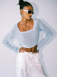 Raye Sweater Blue Princess Polly  Cropped 