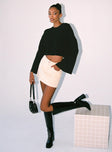 Girl Soldier Cropped Sweater Black Princess Polly  Cropped 