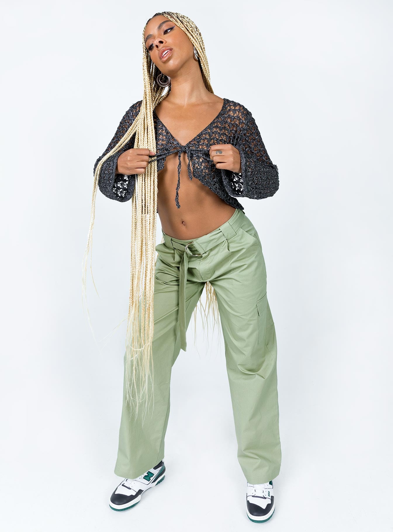 product Princess Polly Full Sleeves Scoop Neck  Mystical Long Sleeve Top Black