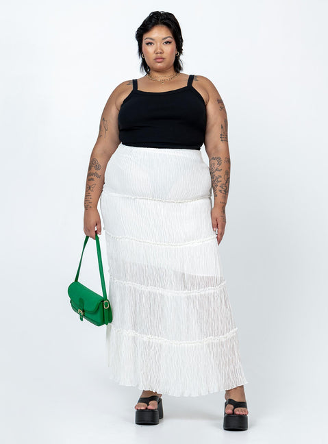 front view of model wearing Princess Polly Lindsey Bodysuit Black Curve Sleeveless Square Neck 