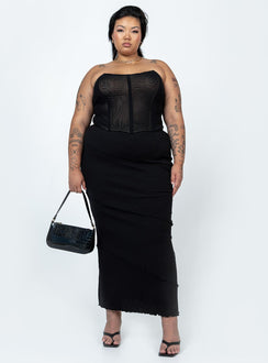 product Oscar Maxi Skirt Black Curve Princess Polly  Midi Skirts 