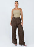 Princess Polly   La Quinta Pant Dark Chocolate