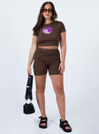 Happiness Bike Shorts Brown