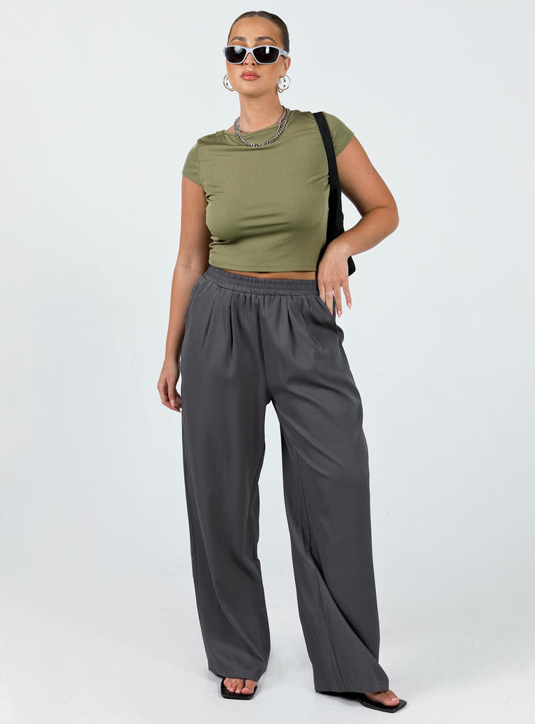 product Princess Polly High Waisted Pants High Waisted Pants High Waisted Pants  Wexler Pants Slate