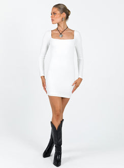 product Princess Polly Square Neck  Charlotte Mini Dress White