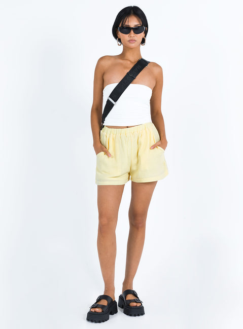 Mateo Shorts Lemon Princess Polly mid-rise 