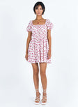 product Princess Polly Square Neck  Kenny Mini Dress Pink Floral