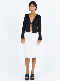 product Princess Polly Full Sleeves Asymmetric Neckline  Hunton Long Sleeve Top Black