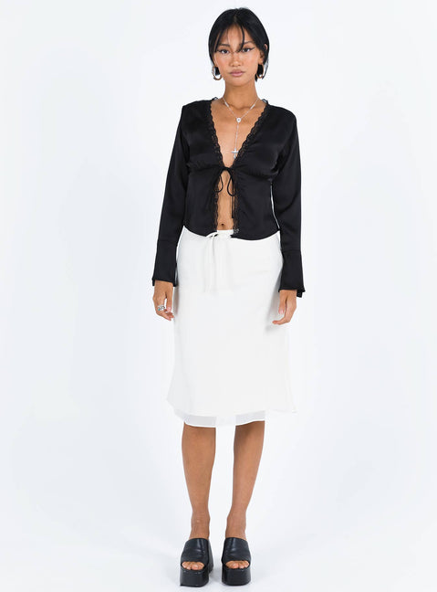 product Princess Polly Full Sleeves Asymmetric Neckline  Hunton Long Sleeve Top Black