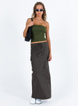 Green tube top Ribbed knit material Good stretch Unlined