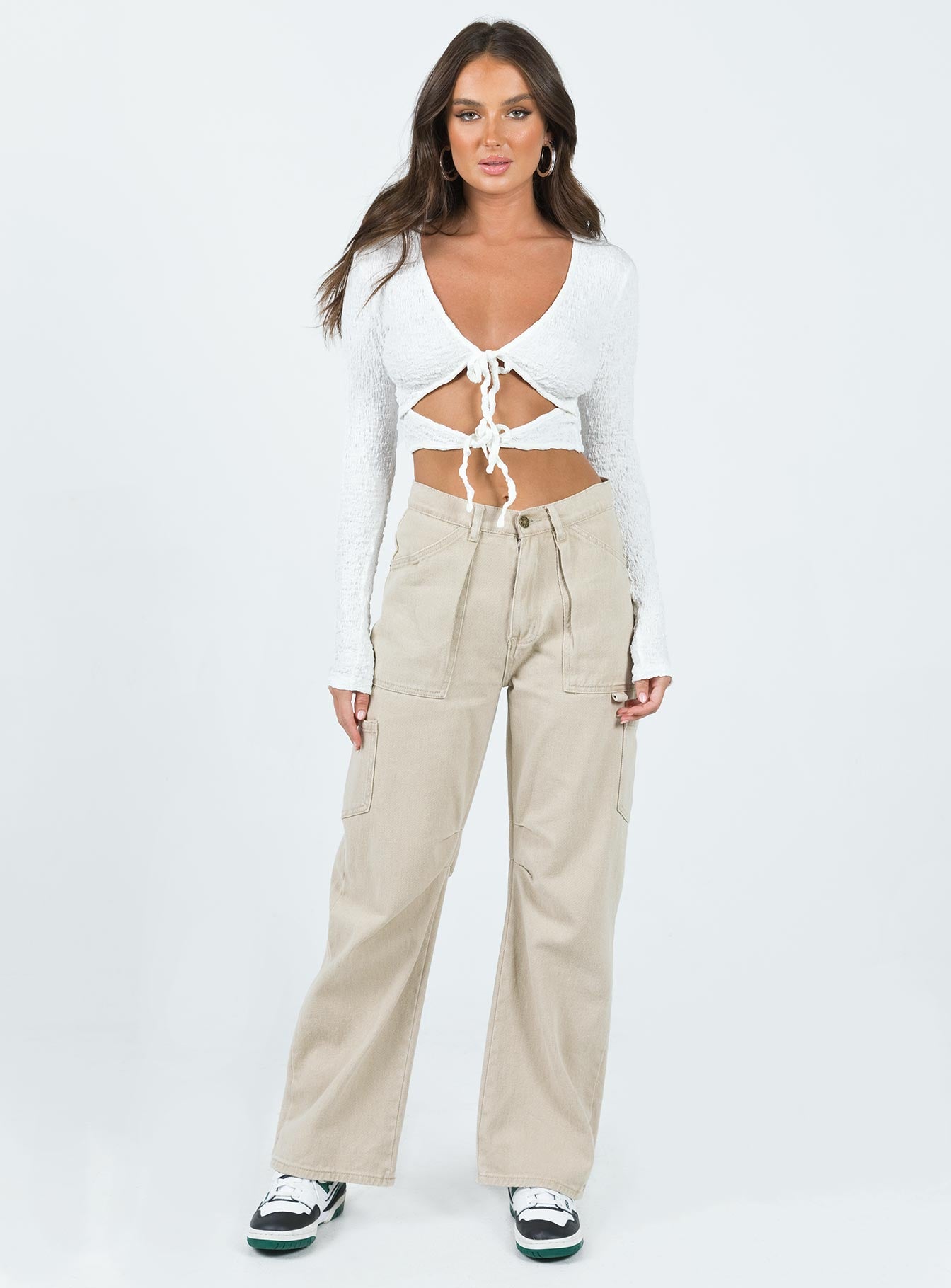 product Princess Polly Full Sleeves Sweetheart  Camala Top White