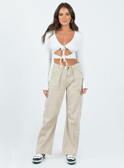 product Princess Polly Full Sleeves Sweetheart  Camala Top White