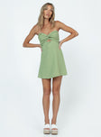 product Princess Polly Square Neck  Falling For You Mini Dress Green