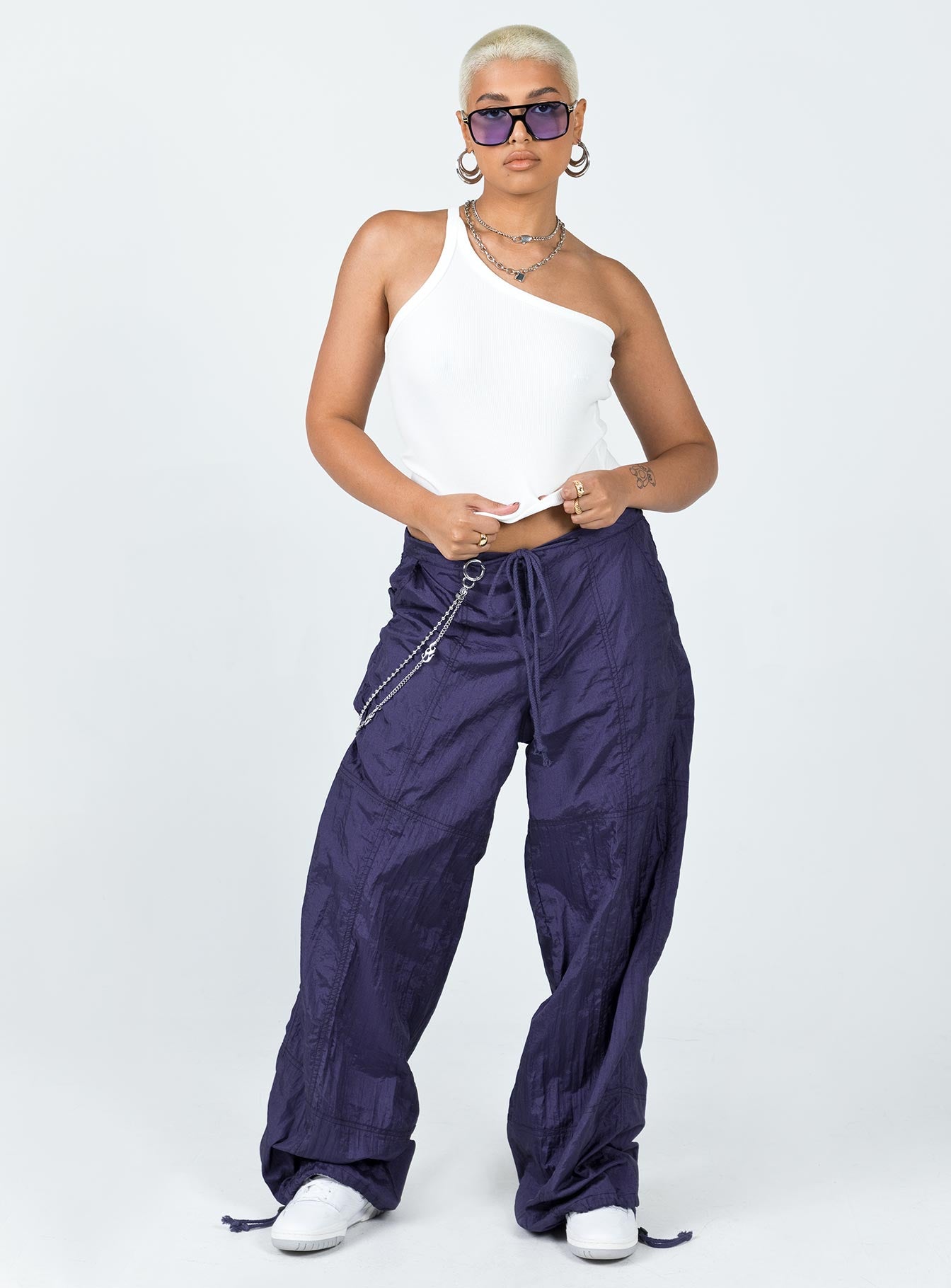 front view of model wearing Princess Polly Kamilla Top White 