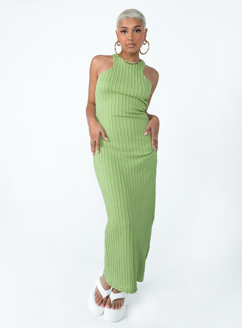 product Princess Polly Asymmetric Neckline  Kamala Maxi Dress Green