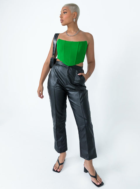 product Princess Polly Sleeveless Square Neck  Carlie Top Apple Green